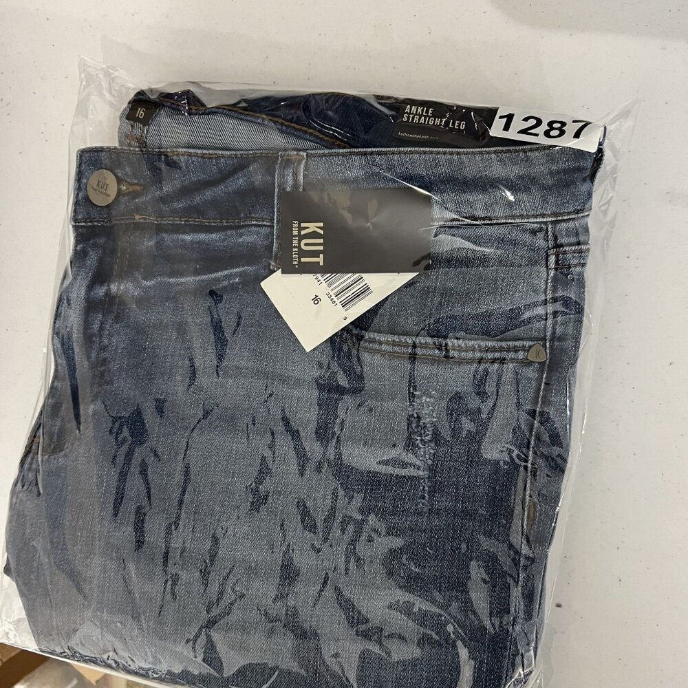 Kut From The Kloth NWT Women 16 Ankle Straight Leg High Rise Jeans Bum Friendly - Picture 16 of 16
